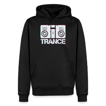 I Love Trance Music - Männer Premium Bio Hoodie - Schwarz - Vorne - Nico (187cm)