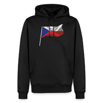 Design tchèque pour les fans tchèques - Sweat à capuche Premium bio Homme - noir - Devant - Nico (187cm)