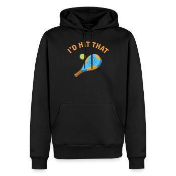 I’d Hit That Paddleball Player Padel produit - Sweat à capuche Premium bio Homme - noir - Devant - Nico (187cm)