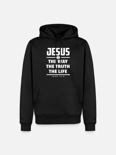 Jesus Saying Faith Gift - Men’s Premium Organic Hoodie - black