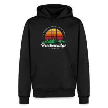 Rockies nennen Colorado Familienurlaub 2021 - Männer Premium Bio Hoodie - Schwarz - Vorne - Nico (187cm)