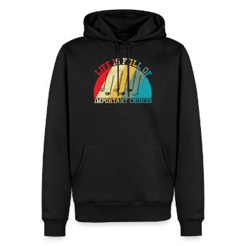 Important Choice Golf - Männer Premium Bio Hoodie - Schwarz - Vorne - Nico (187cm)