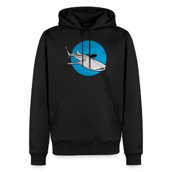 Plongée avec requin-baleine - Sweat à capuche Premium bio Homme - noir - Devant - Nico (187cm)