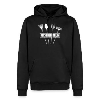 Rechenzentrum Gärtner - Männer Premium Bio Hoodie - Schwarz - Vorne - Nico (187cm)