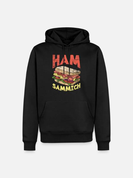 Ham Bread Funny Sandwich - Men’s Premium Organic Hoodie - black