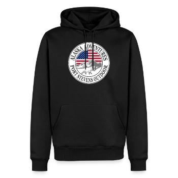 Alaska - Polaire bear - Ours polaire - Sweat à capuche Premium bio Homme - noir - Devant - Nico (187cm)