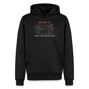 Funny Complex Equation Math Teacher - Men’s Premium Organic Hoodie - black - Front - Nico (187cm)