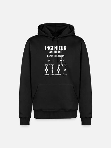 Maschinenbau Elektrotechnik Studenten Ingenieur - Männer Premium Bio Hoodie - Schwarz