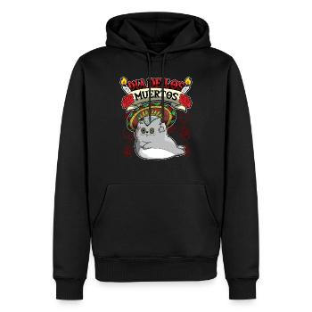 Dia De Los Muertos Animals Seal - Männer Premium Bio Hoodie - Schwarz - Vorne - Nico (187cm)