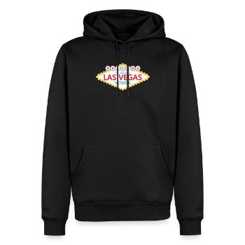 Welcome To Las Vegas Nevada Sign - Men’s Premium Organic Hoodie - black - Front - Nico (187cm)