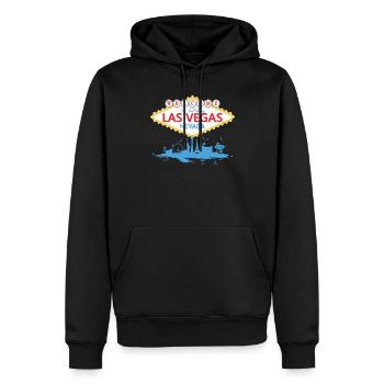 Welcome To Las Vegas Nevada Sign - Men’s Premium Organic Hoodie - black - Front - Nico (187cm)