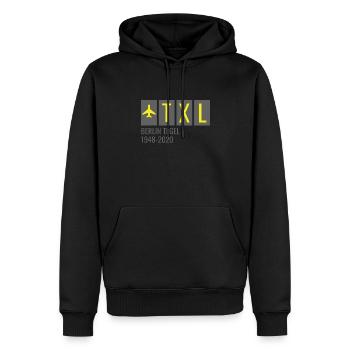 CODE de l’aéroport de TXL Berlin Tegel Allemagne - Sweat à capuche Premium bio Homme - noir - Devant - Nico (187cm)