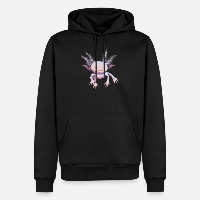 Axolotl Amant Cadeau - Sweat à capuche Premium bio Homme - noir