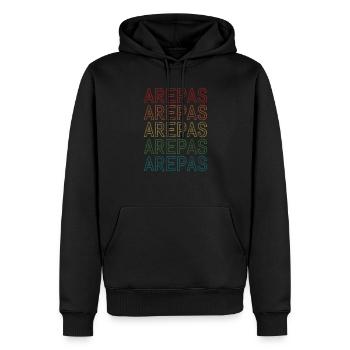Arepas Drôle Colombien Vénézuélien Arepa - Sweat à capuche Premium bio Homme - noir - Devant - Nico (187cm)
