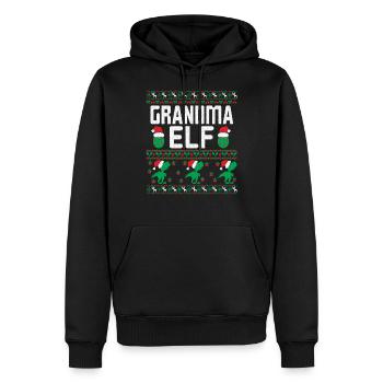 31 - Sweat à capuche Premium bio Homme - noir - Devant - Nico (187cm)