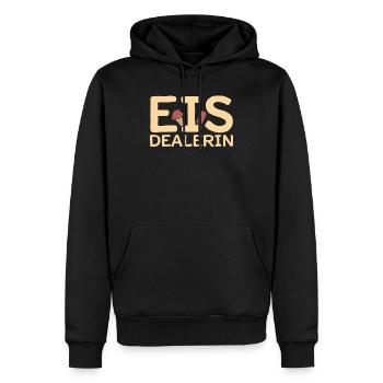 Eis Dealerin I Eiswaffeln Wassereis - Männer Premium Bio Hoodie - Schwarz - Vorne - Nico (187cm)