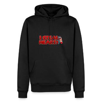 I Steal Hearts Valentinstag Geschenk Kinder - Männer Premium Bio Hoodie - Schwarz - Vorne - Nico (187cm)