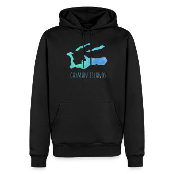 Kaimaninseln - Männer Premium Bio Hoodie - Schwarz - Vorne - Nico (187cm)