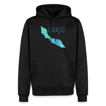 Curacao - Männer Premium Bio Hoodie - Schwarz - Vorne - Nico (187cm)