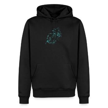 motorcycle - Sweat à capuche Premium bio Homme - noir - Devant - Nico (187cm)