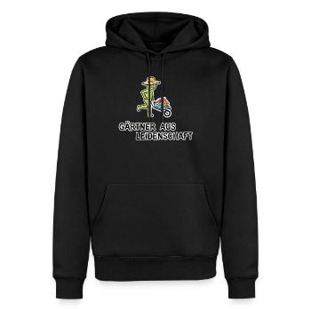 Gärtner aus Leidenschaft - Männer Premium Bio Hoodie - Schwarz - Vorne - Nico (187cm)