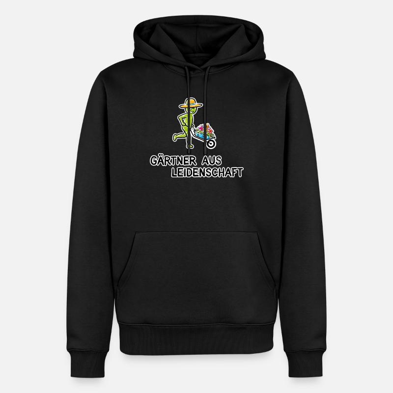 Gärtner aus Leidenschaft - Männer Premium Bio Hoodie - Schwarz