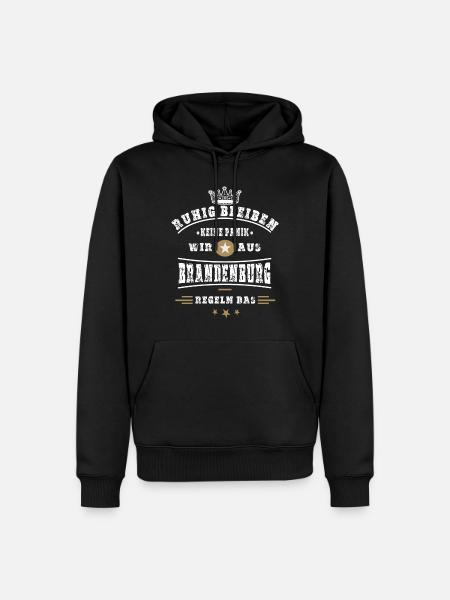 Brandenburg Regelt das ! - Männer Premium Bio Hoodie - Schwarz