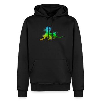 Farbenfroher Magyar Vizsla - Männer Premium Bio Hoodie - Schwarz - Vorne - Nico (187cm)