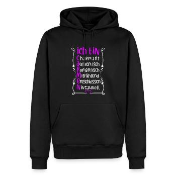 Für den besten Menschen - Ich bin Carmen - Männer Premium Bio Hoodie - Schwarz - Vorne - Nico (187cm)