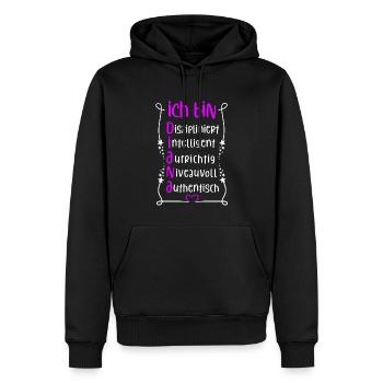 Für den besten Menschen - Ich bin Diana - Männer Premium Bio Hoodie - Schwarz - Vorne - Nico (187cm)