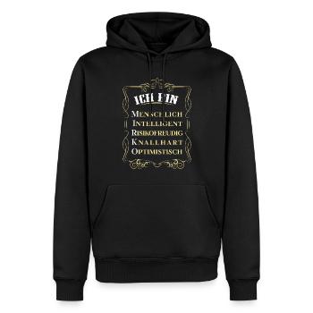Für den besten Menschen - Ich bin Mirko - Männer Premium Bio Hoodie - Schwarz - Vorne - Nico (187cm)