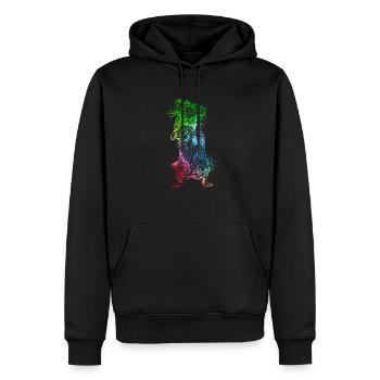 Colorful Degu - Men’s Premium Organic Hoodie - black - Front - Nico (187cm)