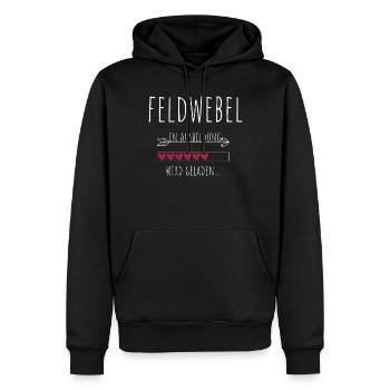 Feldwebel Ausbildung Geschenk - Männer Premium Bio Hoodie - Schwarz - Vorne - Nico (187cm)