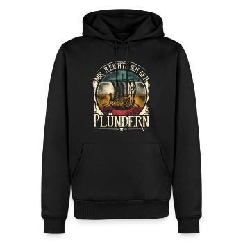 Mir Reichts Ich Geh Plündern Wikinger - Männer Premium Bio Hoodie - Schwarz - Vorne - Nico (187cm)