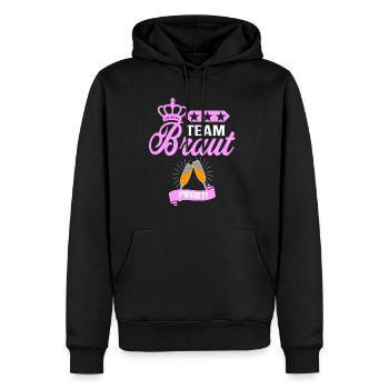 Team Braut JGA Shirt Junggesellinnenabschied Idee - Männer Premium Bio Hoodie - Schwarz - Vorne - Nico (187cm)