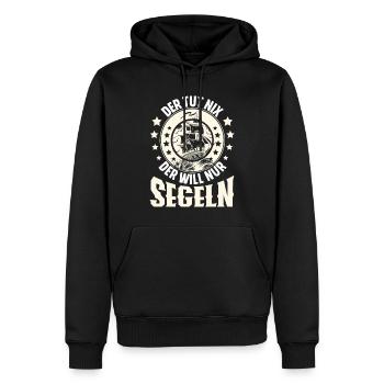Segeln Segler Segelboot - Männer Premium Bio Hoodie - Schwarz - Vorne - Nico (187cm)