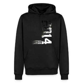 ÉDITION LIMITÉE 2014 COOL 12E ANNIVERSAIRE - Sweat à capuche Premium bio Homme - noir - Devant - Nico (187cm)
