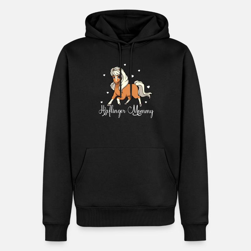 Amateurs de chevaux - Haflinger Mommy - Sweat à capuche Premium bio Homme - noir