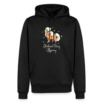 Pferdeliebhaber - Shetland Pony Mommy - Männer Premium Bio Hoodie - Schwarz - Vorne - Nico (187cm)
