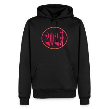 2022 2023 - Männer Premium Bio Hoodie - Schwarz - Vorne - Nico (187cm)