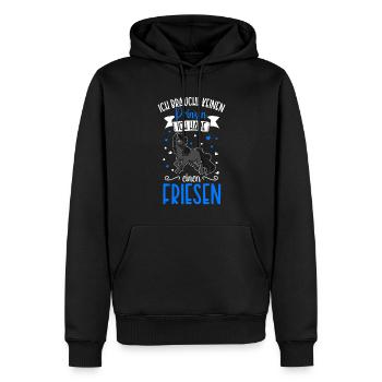 Ich brauche keinen Prinzen - Friesen - Männer Premium Bio Hoodie - Schwarz - Vorne - Nico (187cm)