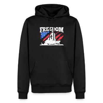 Freedom - Schneemobil - Männer Premium Bio Hoodie - Schwarz - Vorne - Nico (187cm)