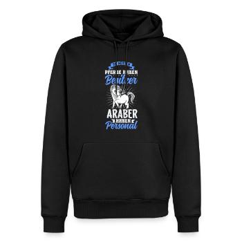 Die meisten Pferde haben Besitzer - Araber - Männer Premium Bio Hoodie - Schwarz - Vorne - Nico (187cm)
