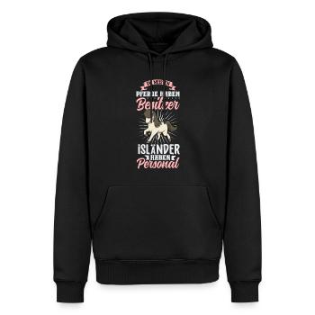 Die meisten Pferde haben Besitzer - Isländer - Männer Premium Bio Hoodie - Schwarz - Vorne - Nico (187cm)