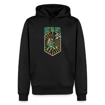 Aztekischer Gott des Windes - Quetzalcoatl - Männer Premium Bio Hoodie - Schwarz - Vorne - Nico (187cm)