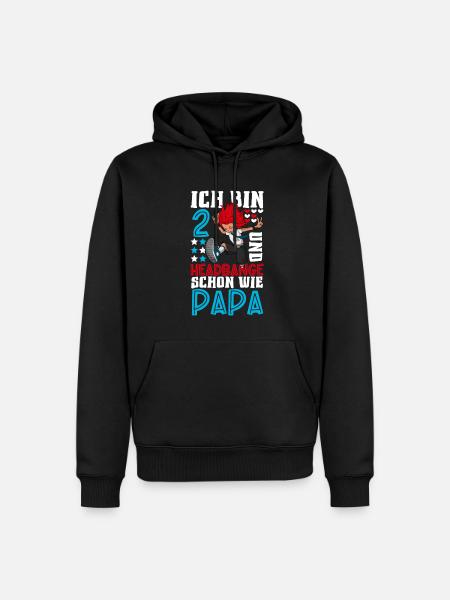 Ich bin 2 - Mädchen Rocker - Männer Premium Bio Hoodie - Schwarz