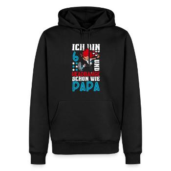 Ich bin 6 - Mädchen Rocker - Männer Premium Bio Hoodie - Schwarz - Vorne - Nico (187cm)