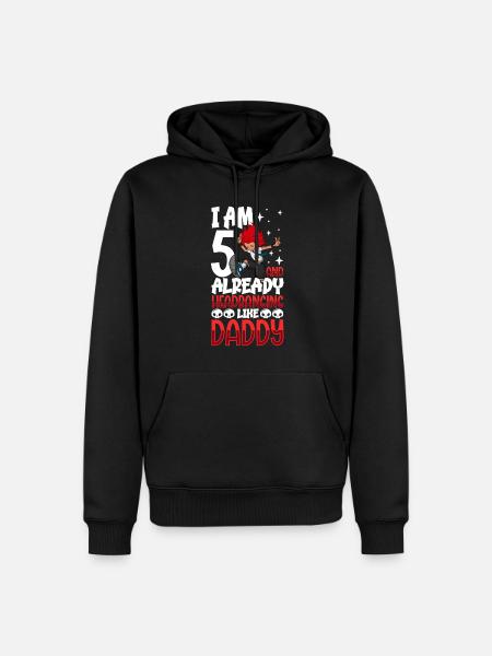 Ich bin 5 - Mädchen Rocker - Männer Premium Bio Hoodie - Schwarz