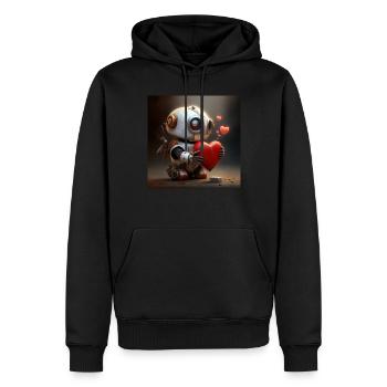 Love Robot - Männer Premium Bio Hoodie - Schwarz - Vorne - Nico (187cm)