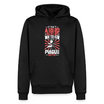 It's not a bird - Pestdoktor - Männer Premium Bio Hoodie - Schwarz - Vorne - Nico (187cm)